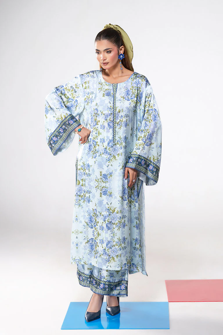 Motif Silk Printed Co-ord Set-3968