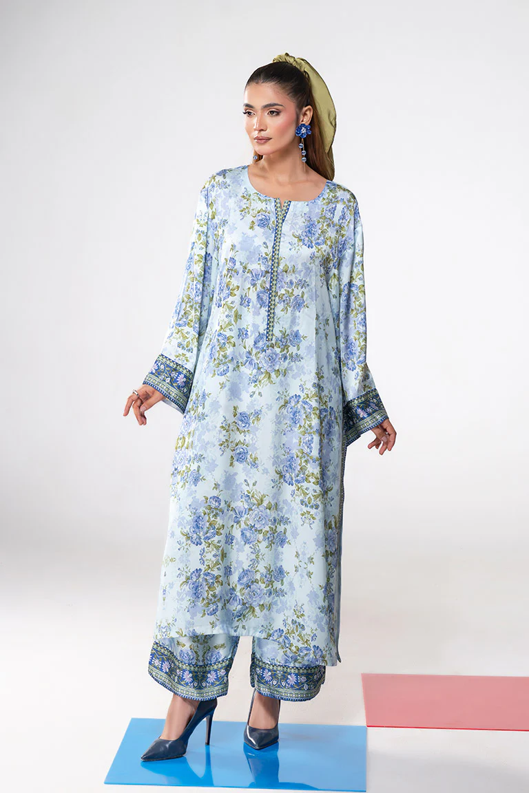 Motif Silk Printed Co-ord Set-3968 - Image 2