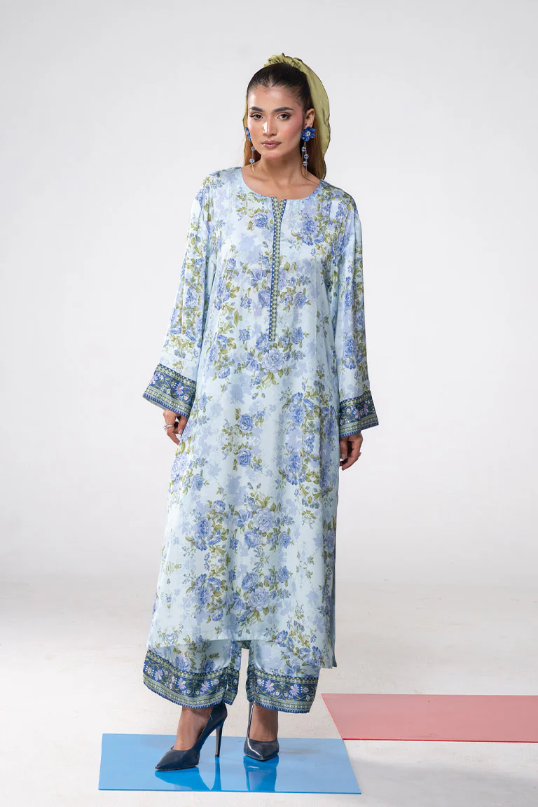 Motif Silk Printed Co-ord Set-3968 - Image 4