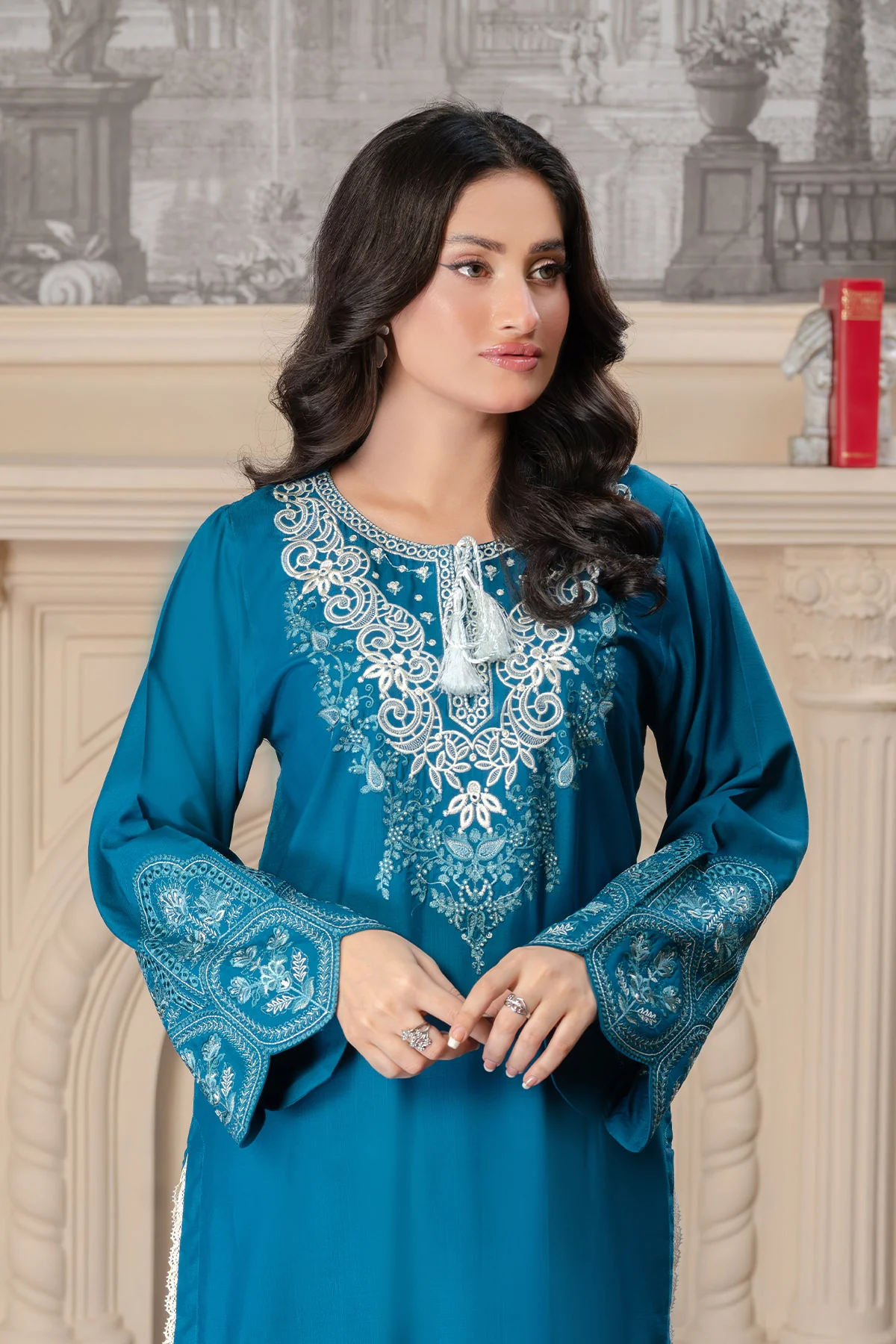 Motif Slub Linen Co-ord Set-048 - Image 6