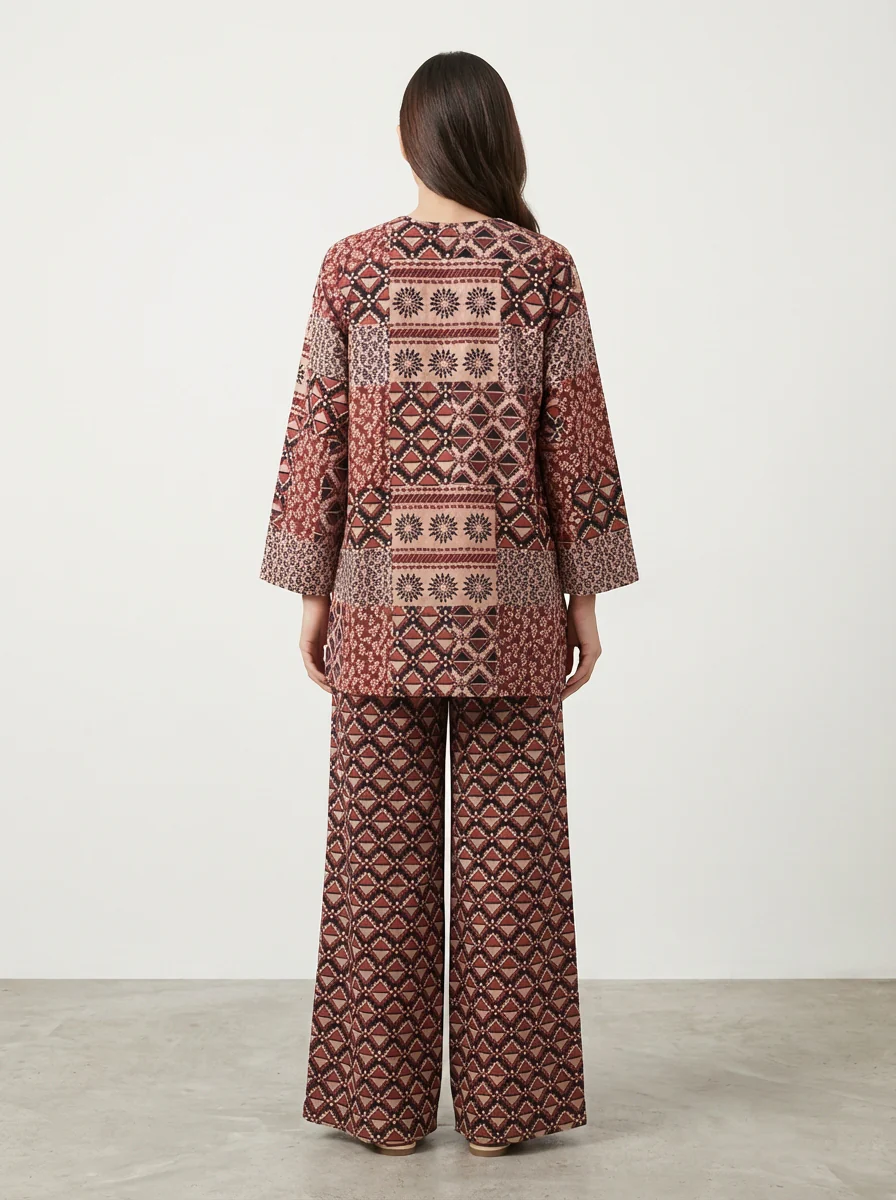 Motif Printed Co-ord Set-011 - Image 2