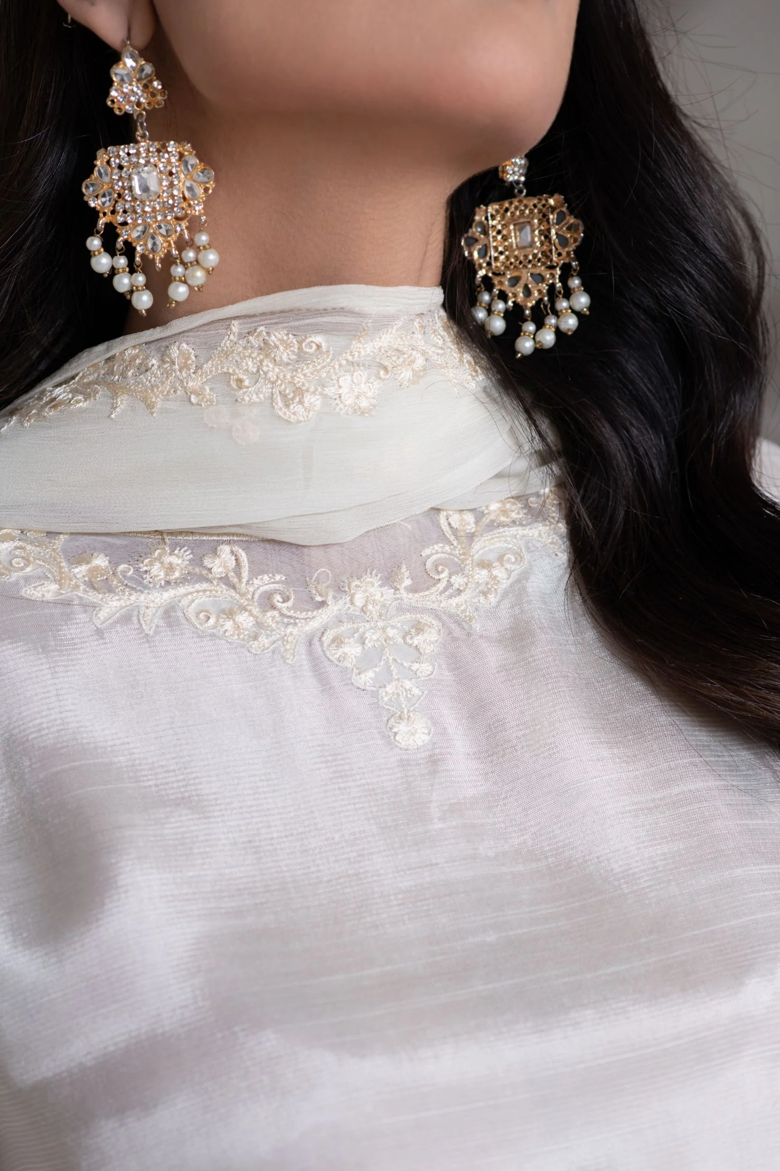 Motif Solid Embroidered Suit-036 - Image 6