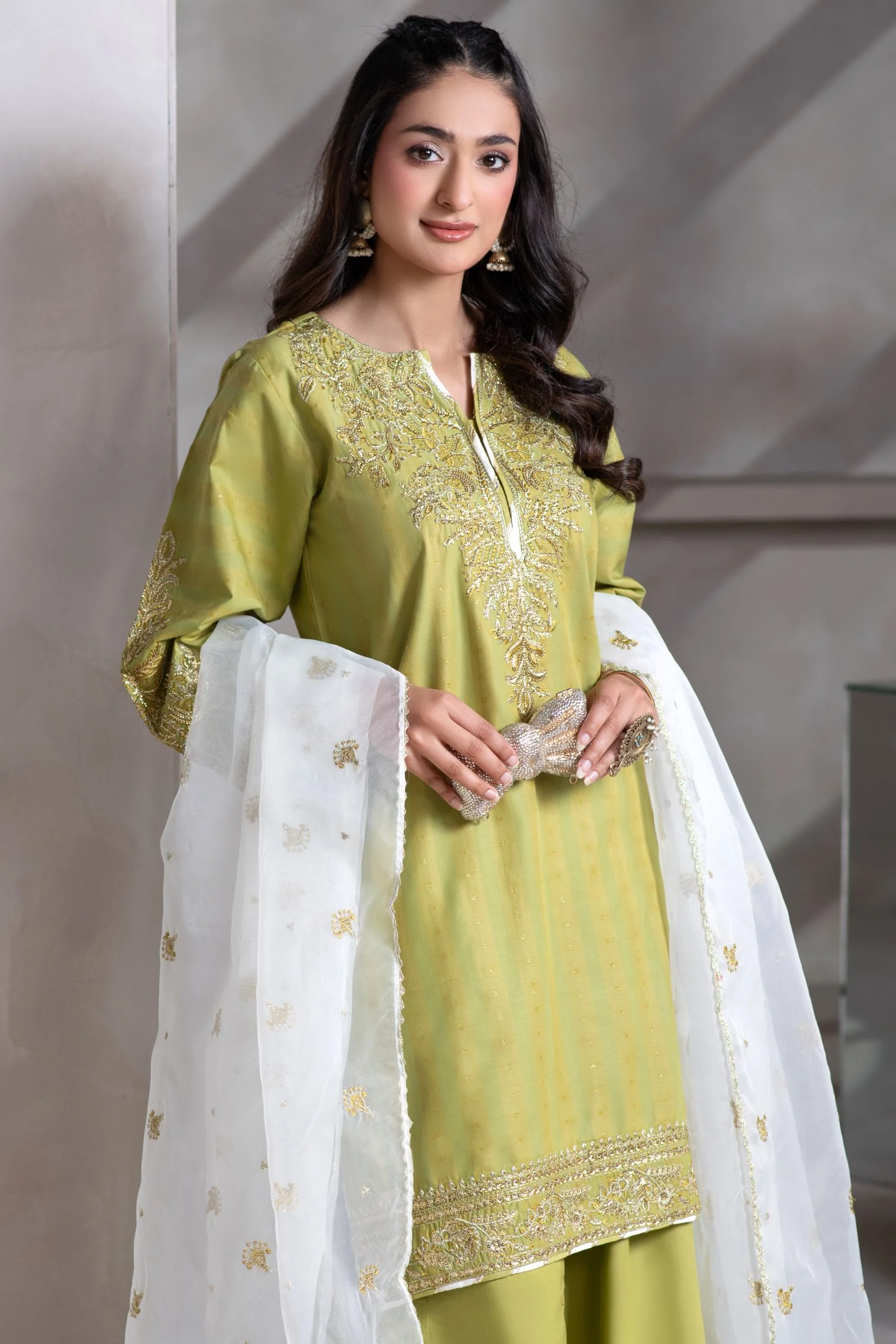 Motif Tilla Brosha Embroidered Suit-222 - Image 3