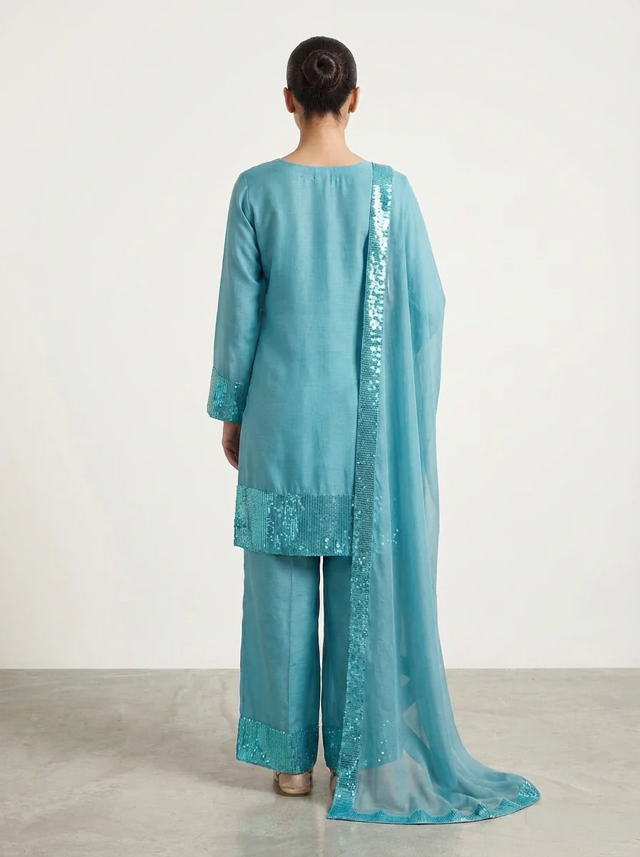 Motif Tusser Silk 3Pc suit-003 - Image 2