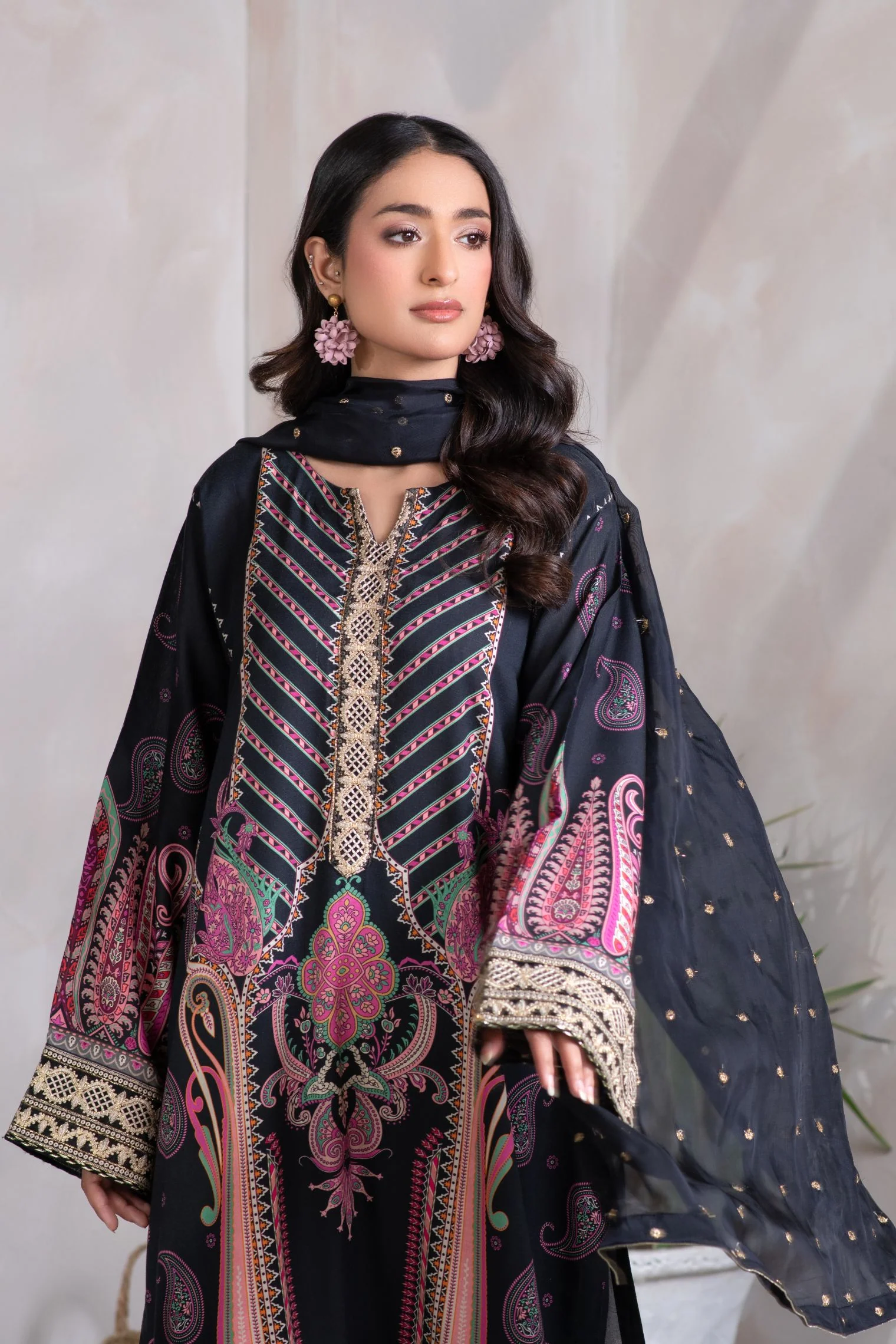 Motif Viscose Printed Suit-045 - Image 6