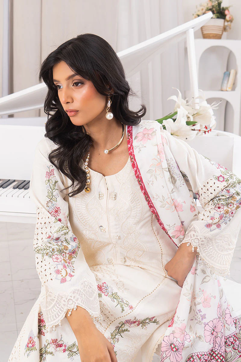 Motif Viscose Embroidered Suit-3958 - Image 7